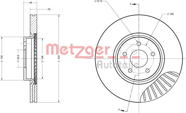 Metzger 6110503 - Disque de frein cwaw.fr