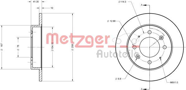 Metzger 6110510 - Disque de frein cwaw.fr