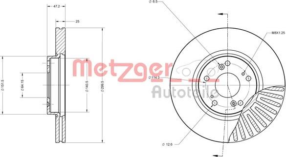 Metzger 6110572 - Disque de frein cwaw.fr