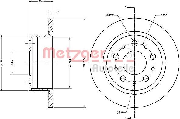 Metzger 6110647 - Disque de frein cwaw.fr