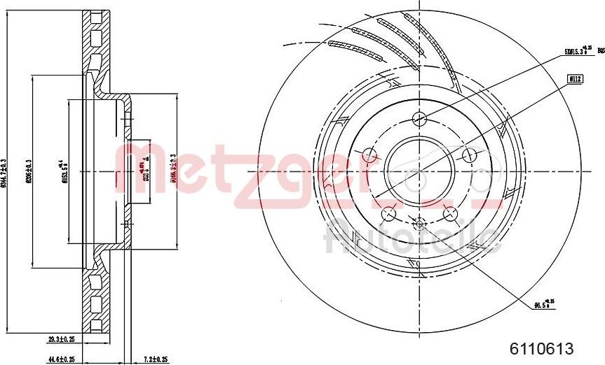 Metzger 6110613 - Disque de frein cwaw.fr