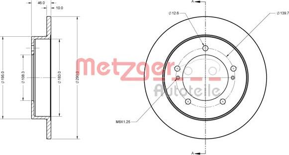 Metzger 6110685 - Disque de frein cwaw.fr