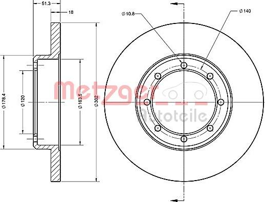 Metzger 6110686 - Disque de frein cwaw.fr