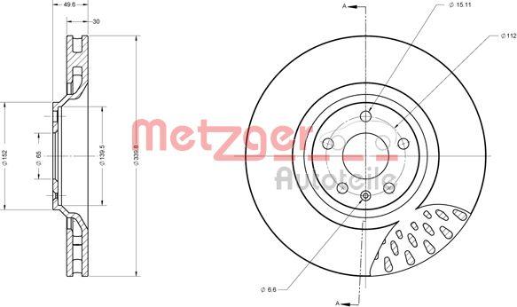 Metzger 6110631 - Disque de frein cwaw.fr