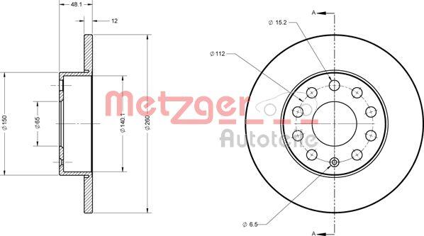 Metzger 6110030 - Disque de frein cwaw.fr