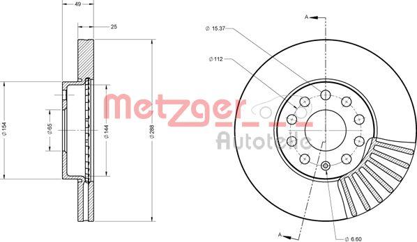 Metzger 6110021 - Disque de frein cwaw.fr