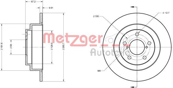 Metzger 6110110 - Disque de frein cwaw.fr