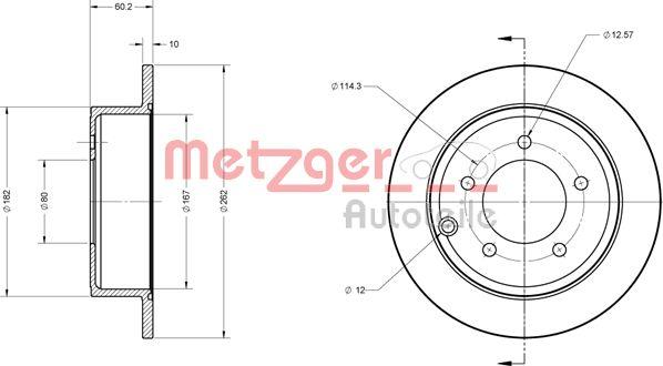 Metzger 6110122 - Disque de frein cwaw.fr