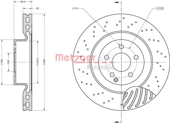 Metzger 6110866 - Disque de frein cwaw.fr