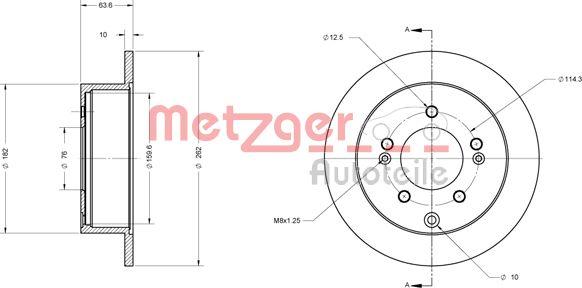 Metzger 6110396 - Disque de frein cwaw.fr