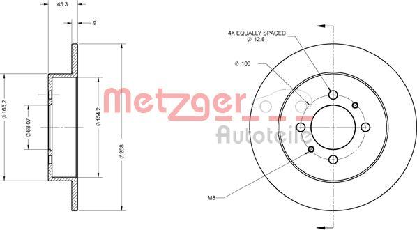 Metzger 6110398 - Disque de frein cwaw.fr