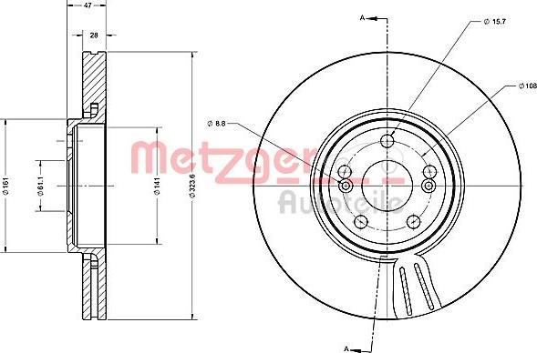 Metzger 6110349 - Disque de frein cwaw.fr