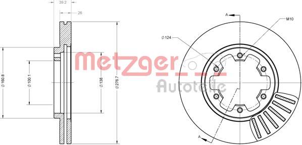 Metzger 6110357 - Disque de frein cwaw.fr