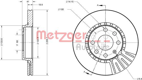 Metzger 6110336 - Disque de frein cwaw.fr