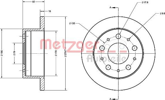 Metzger 6110338 - Disque de frein cwaw.fr