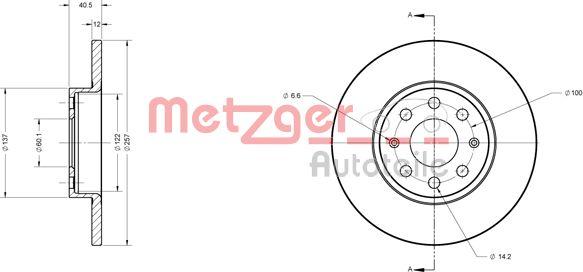 Metzger 6110246 - Disque de frein cwaw.fr