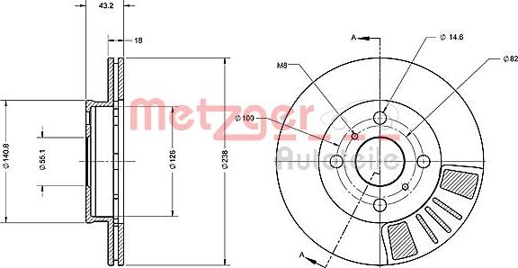 Metzger 6110269 - Disque de frein cwaw.fr