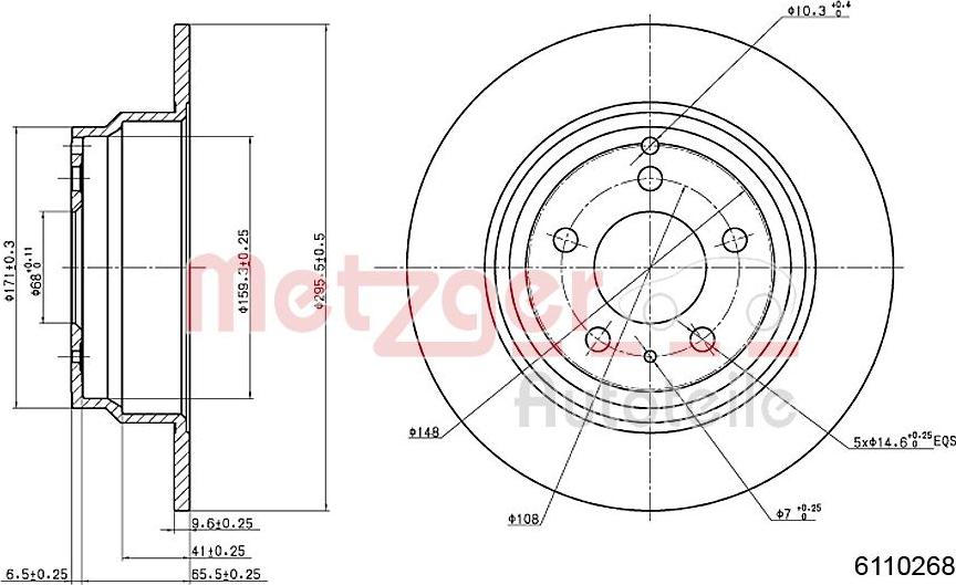 Metzger 6110268 - Disque de frein cwaw.fr