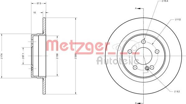 Metzger 6110209 - Disque de frein cwaw.fr