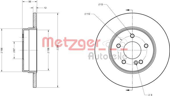 Metzger 6110218 - Disque de frein cwaw.fr