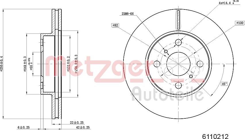 Metzger 6110212 - Disque de frein cwaw.fr