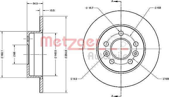 Metzger 6110273 - Disque de frein cwaw.fr