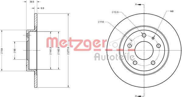 Metzger 6110740 - Disque de frein cwaw.fr