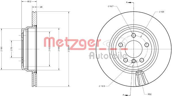 Metzger 6110742 - Disque de frein cwaw.fr