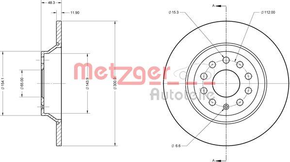 Metzger 6110747 - Disque de frein cwaw.fr