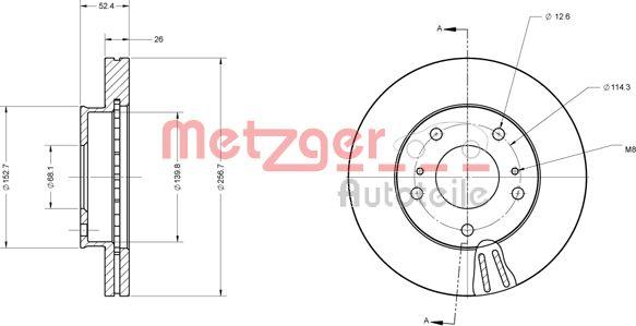 Metzger 6110702 - Disque de frein cwaw.fr