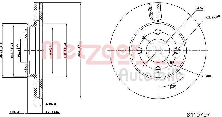 Metzger 6110707 - Disque de frein cwaw.fr