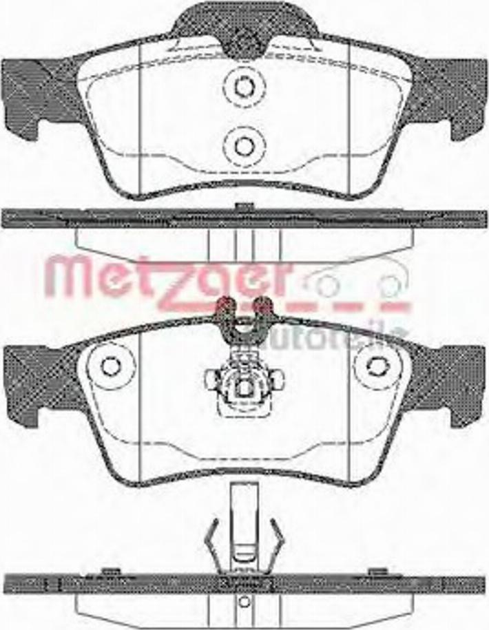 Metzger 099100 - Kit de plaquettes de frein, frein à disque cwaw.fr