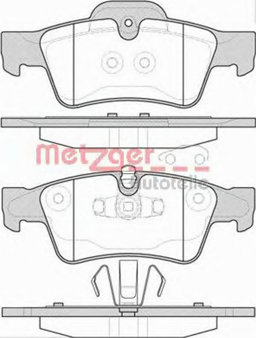 Metzger 099110 - Kit de plaquettes de frein, frein à disque cwaw.fr