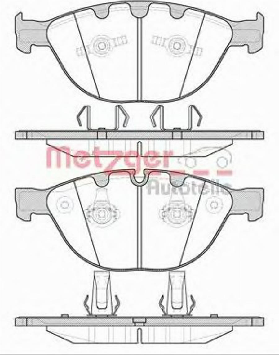 Metzger 095810 - Kit de plaquettes de frein, frein à disque cwaw.fr