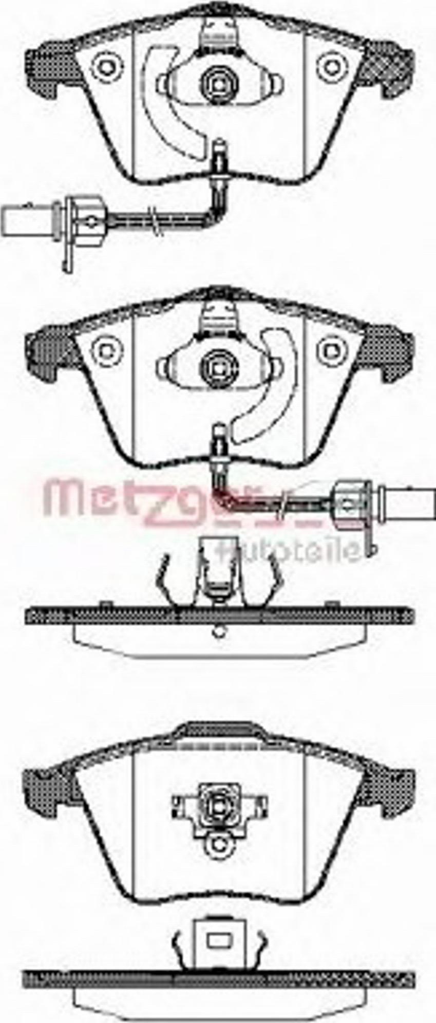 Metzger 0964.12 - Kit de plaquettes de frein, frein à disque cwaw.fr