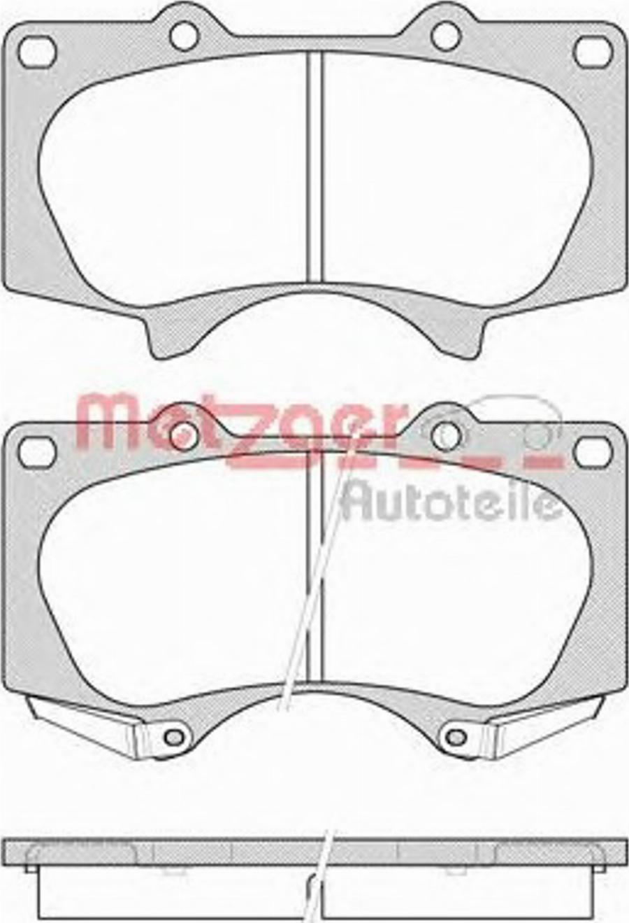 Metzger 0988.00 - Kit de plaquettes de frein, frein à disque cwaw.fr