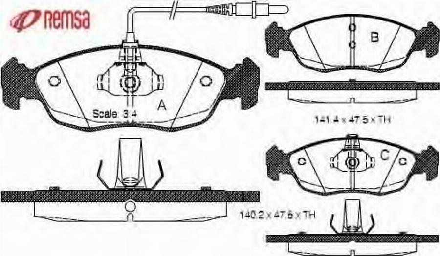 Metzger 046102 - Kit de plaquettes de frein, frein à disque cwaw.fr