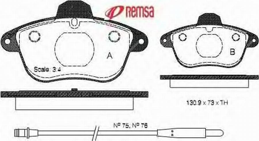 Metzger 040104 - Kit de plaquettes de frein, frein à disque cwaw.fr