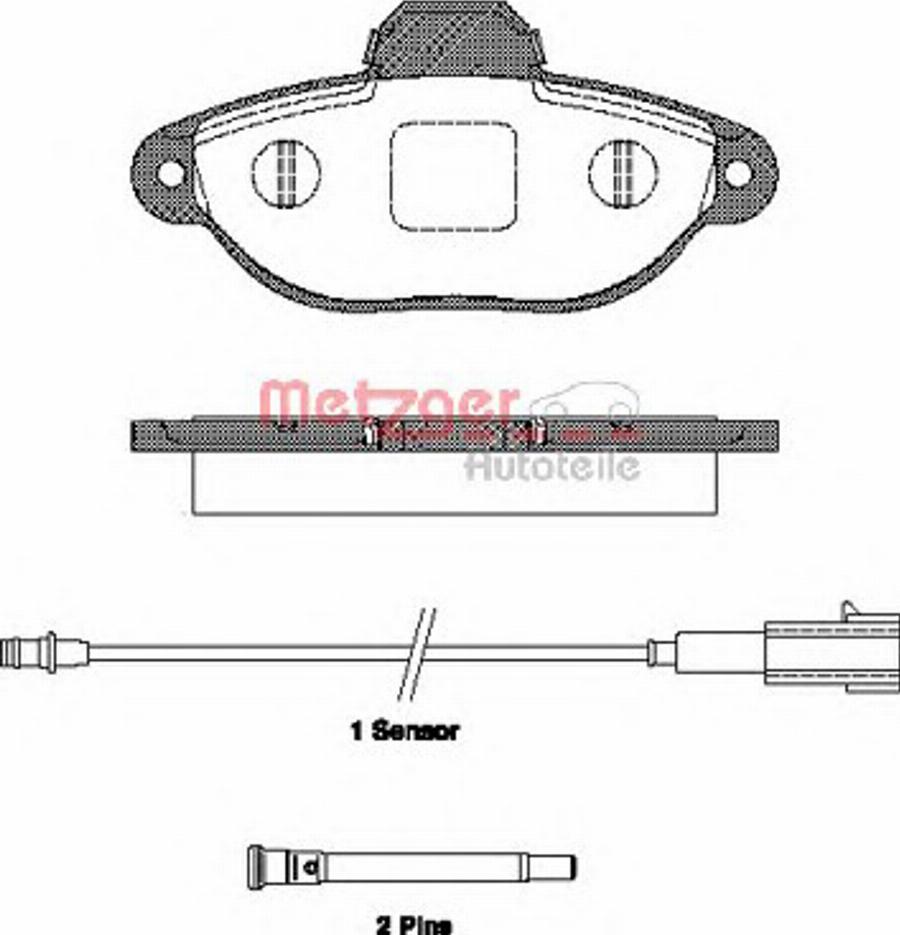 Metzger 0414.21 - Kit de plaquettes de frein, frein à disque cwaw.fr