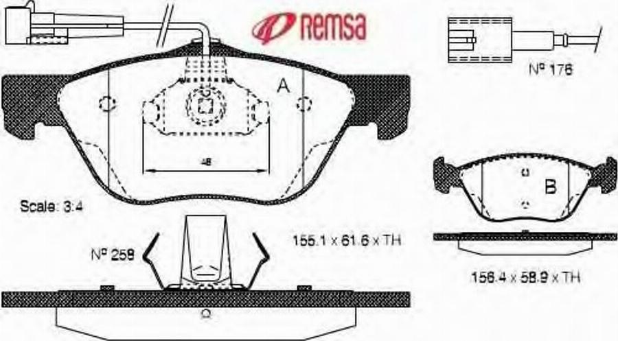 Metzger 058902 - Kit de plaquettes de frein, frein à disque cwaw.fr