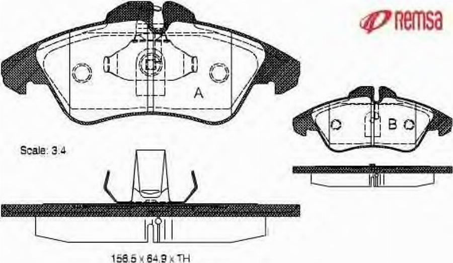 Metzger 057800 - Kit de plaquettes de frein, frein à disque cwaw.fr