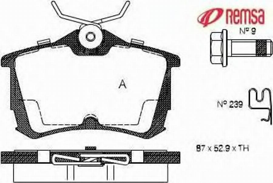 Metzger 069502 - Kit de plaquettes de frein, frein à disque cwaw.fr