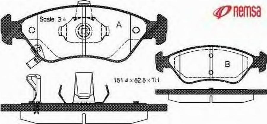 Metzger 064802 - Kit de plaquettes de frein, frein à disque cwaw.fr