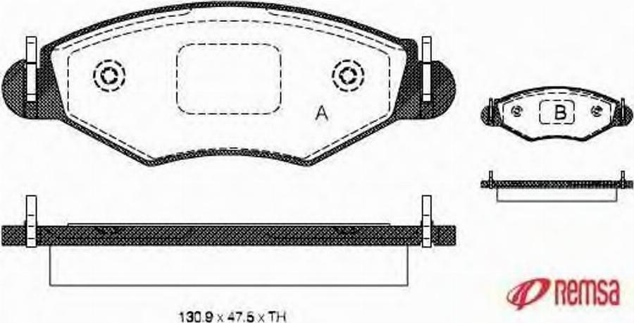 Metzger 064320 - Kit de plaquettes de frein, frein à disque cwaw.fr