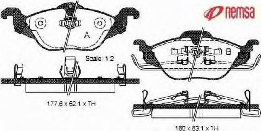 Metzger 068402 - Kit de plaquettes de frein, frein à disque cwaw.fr