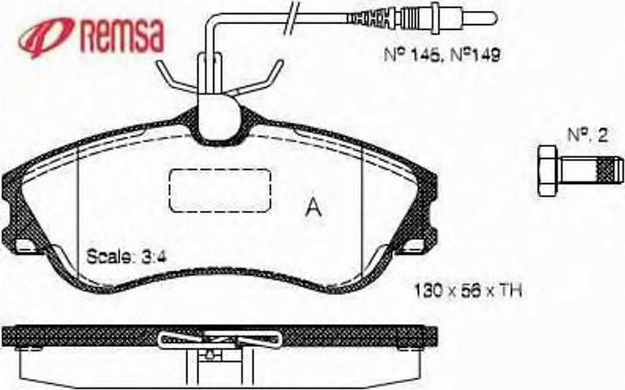 Metzger 063404 - Kit de plaquettes de frein, frein à disque cwaw.fr