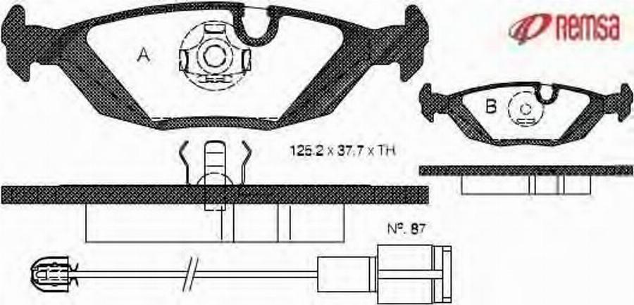 Metzger 015500 - Kit de plaquettes de frein, frein à disque cwaw.fr