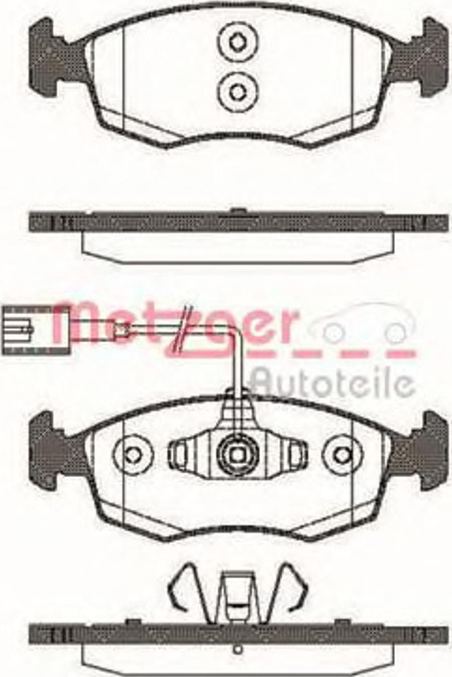 Metzger 0172.52 - Kit de plaquettes de frein, frein à disque cwaw.fr