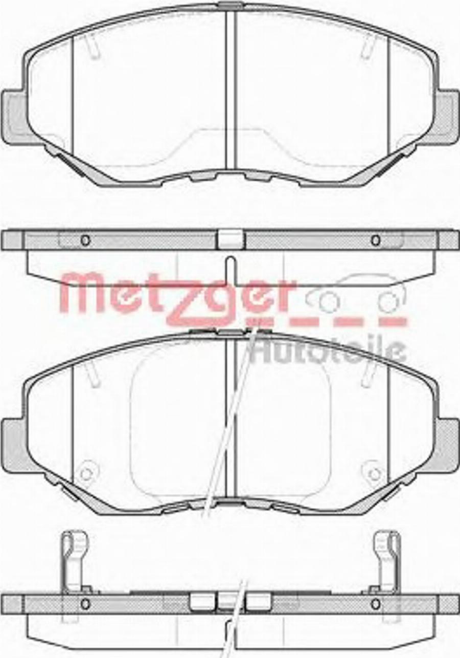 Metzger 089900 - Kit de plaquettes de frein, frein à disque cwaw.fr