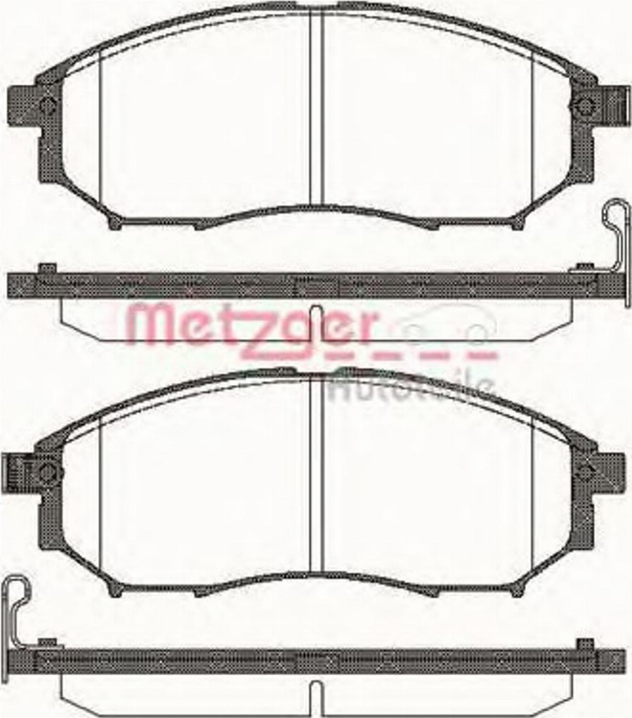 Metzger 0852.14 - Kit de plaquettes de frein, frein à disque cwaw.fr